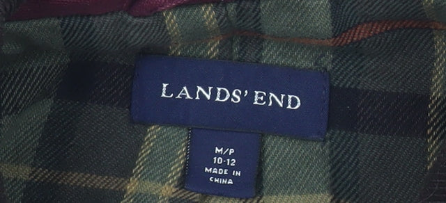 Lands' End Womens Red Cotton Mid-Length Coat Size 10