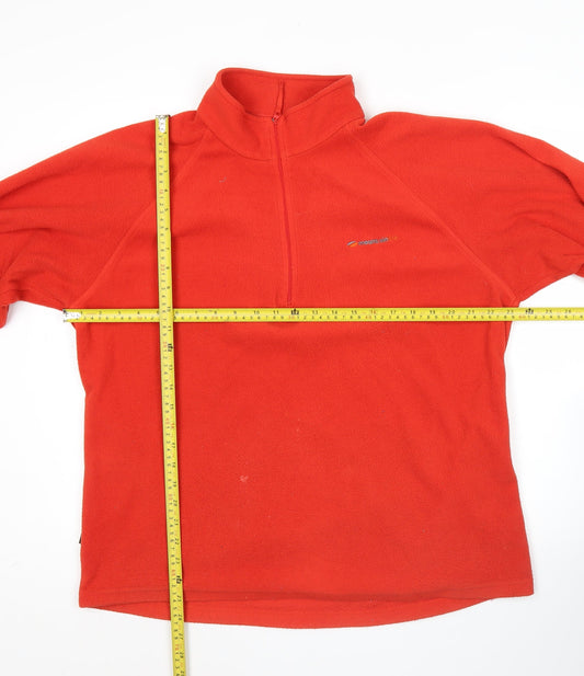 Mountain Life Mens Red Fleece Pullover Sweatshirt Size L Hiking