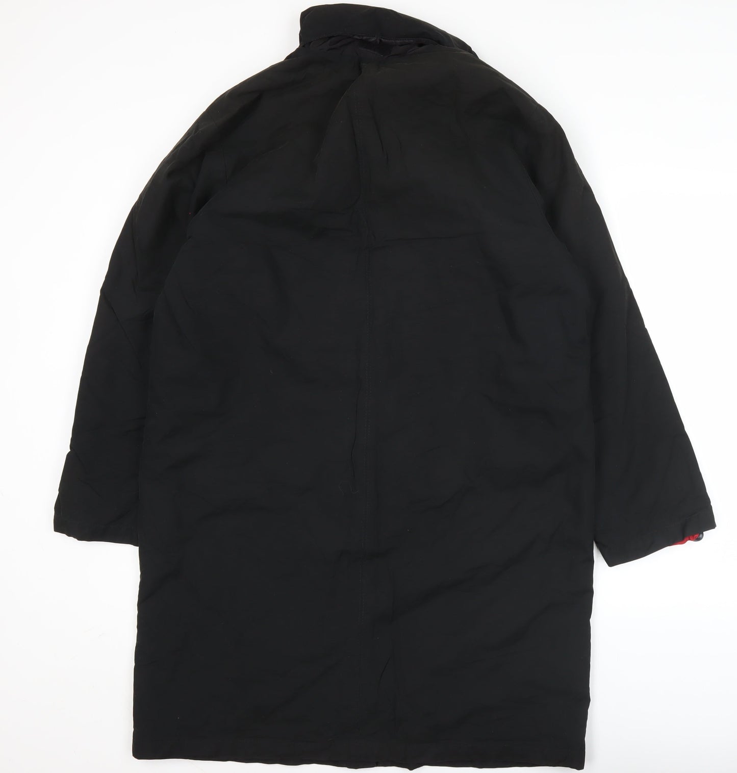 Marks and Spencer Women’s Black Cotton Blend Long Overcoat Size 12