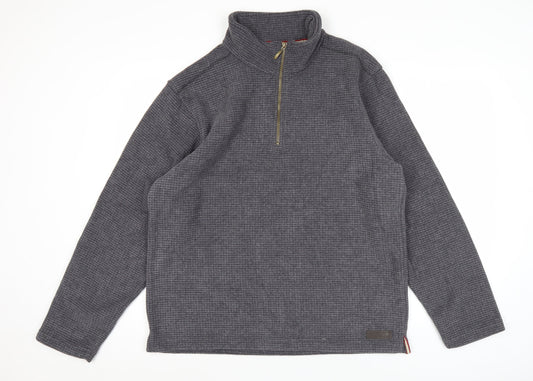 Regatta Men’s Grey Fleece Pullover Sweatshirt L 1/2 Zip Hiking