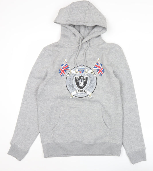 Fanatics Men’s Grey Raiders NFL Hoodie Pullover Size M Sportswear