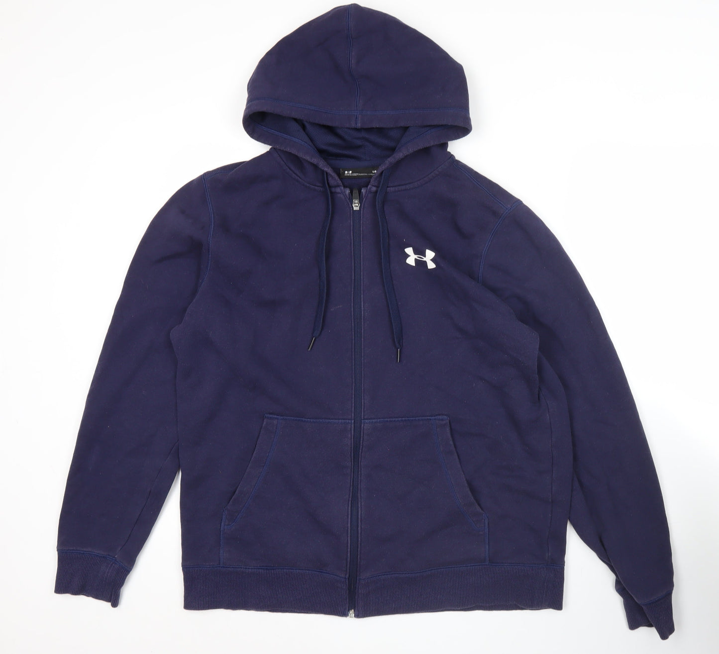 Under Armour Men’s Blue Full Zip Hoodie Size L Hooded Sweatshirt
