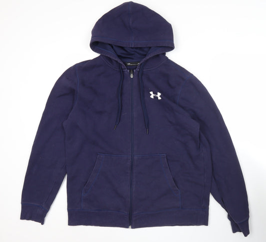 Under Armour Men’s Blue Full Zip Hoodie Size L Hooded Sweatshirt