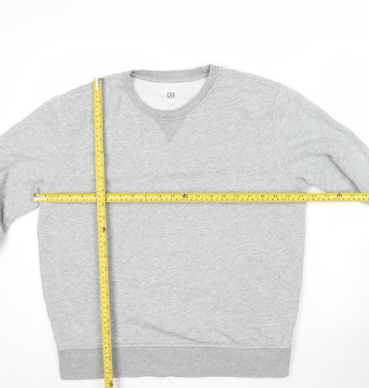 GAP Men’s Grey Sweatshirt Pullover S Regular Fit Fleece Casual