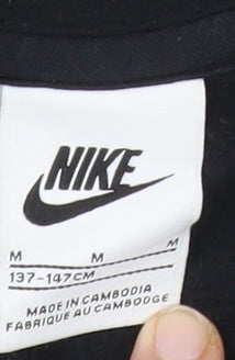 Nike Boys Black Pullover Hoodie 10-11 Years Regular Fit Fleece