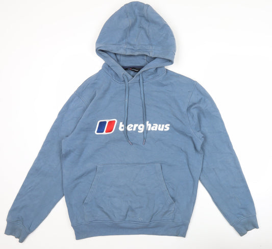 Berghaus Men's Blue Pullover Hoodie M Logo Outdoor Sweatshirt