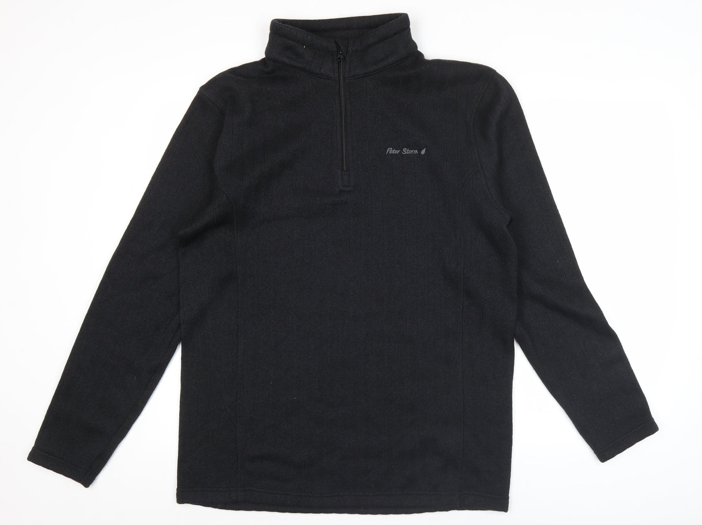 Peter Storm Men’s Black Medium 1/4 Zip Fleece Pullover Sweatshirt