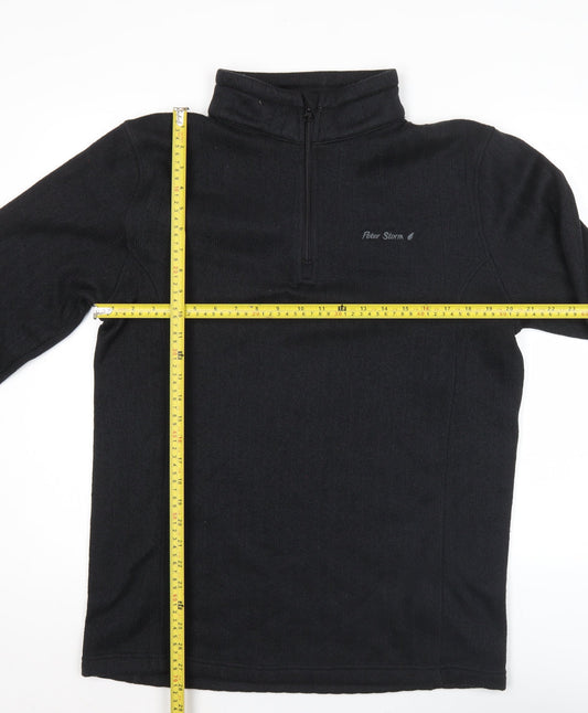 Peter Storm Men’s Black Medium 1/4 Zip Fleece Pullover Sweatshirt