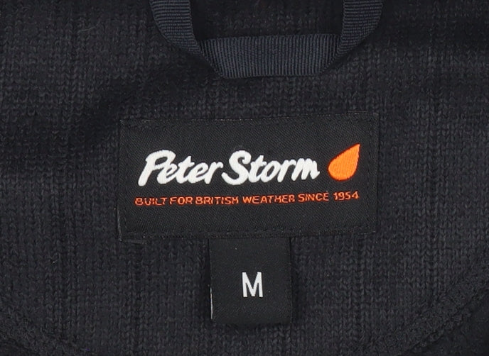 Peter Storm Men’s Black Medium 1/4 Zip Fleece Pullover Sweatshirt