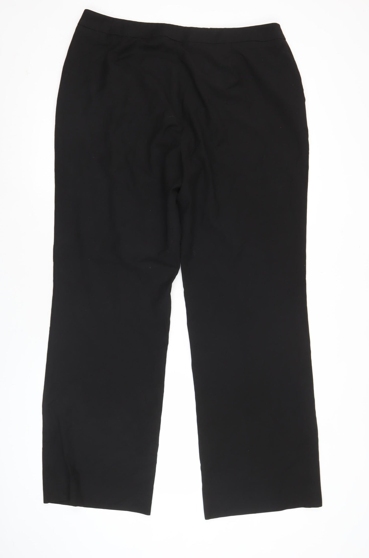 Jaeger Women’s Black Size 16 Straight Leg Trousers Business Workwear
