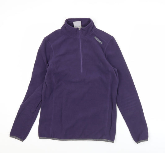 TOG24 Womens Purple Fleece Sweatshirt Size 8-10 1/2 Zip Pullover
