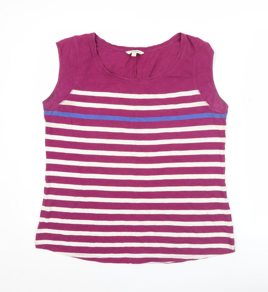 FatFace Womens Size 14 Multicoloured Striped Cotton Tank Top