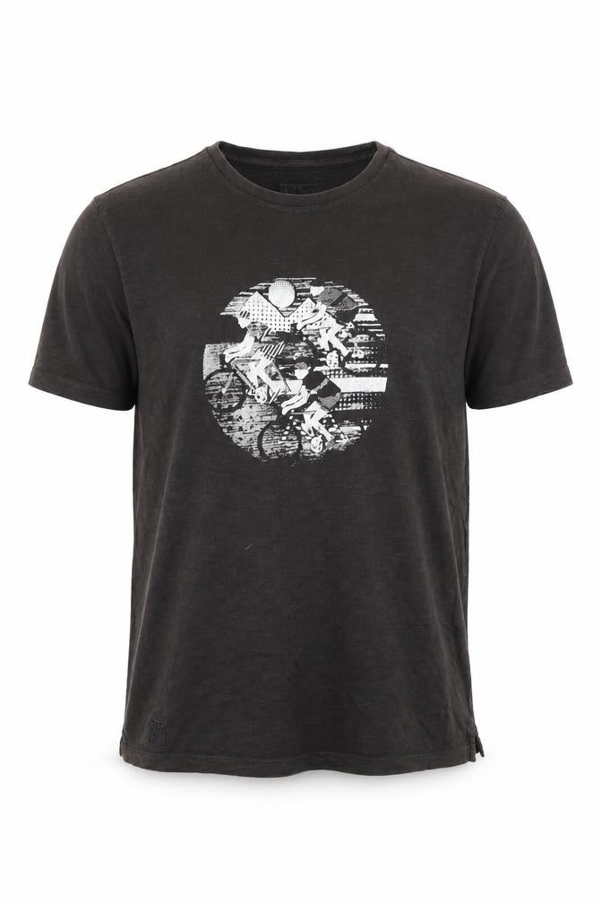 Ink Inc Men’s Black Graphic Print Sports T-Shirt Size S Cotton