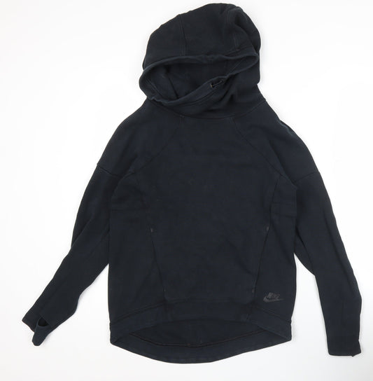 Nike Mens Black XS Pullover Hoodie High Neck Logo Sportswear