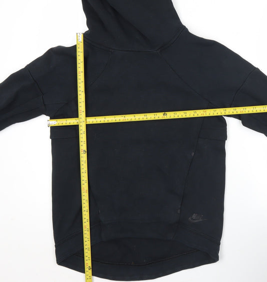 Nike Mens Black XS Pullover Hoodie High Neck Logo Sportswear