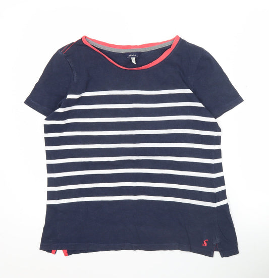 Joules Women’s Blue Striped Nautical Cotton T-Shirt UK 10