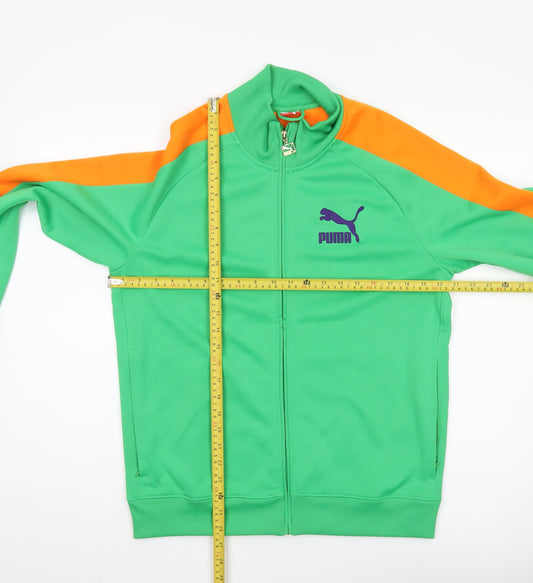 Puma Men's Green XL Track Jacket Retro Full Zip Sportswear