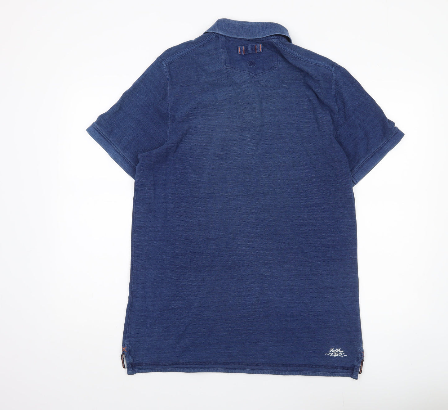 FatFace Men’s Blue Polo Shirt Size L Indigo Cotton Casual