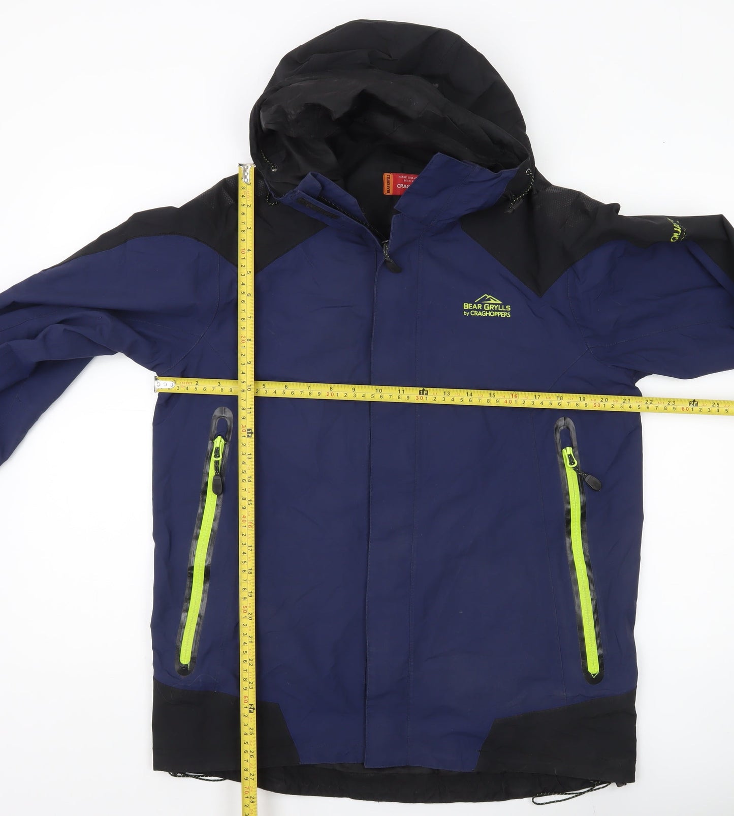 Craghoppers Bear Grylls Men’s Blue Waterproof Hooded Jacket M