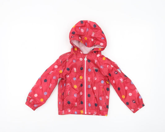 Regatta Girls Red Peppa Pig Rain Coat Jacket 24 Months Waterproof Hooded