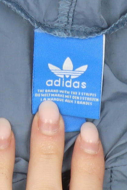 Adidas Men’s Blue XL Windbreaker Jacket Hooded Sportswear