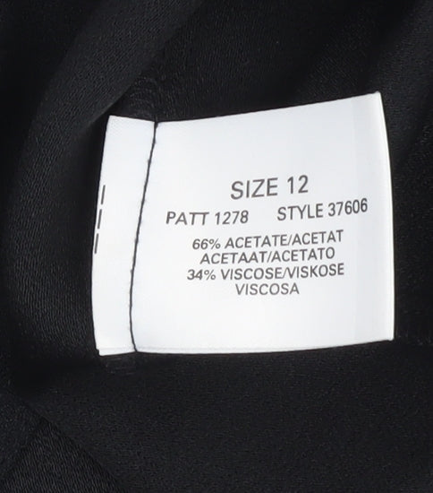 Windsmoor Womens Black Blouse Size 12 Long Sleeve Embroidered