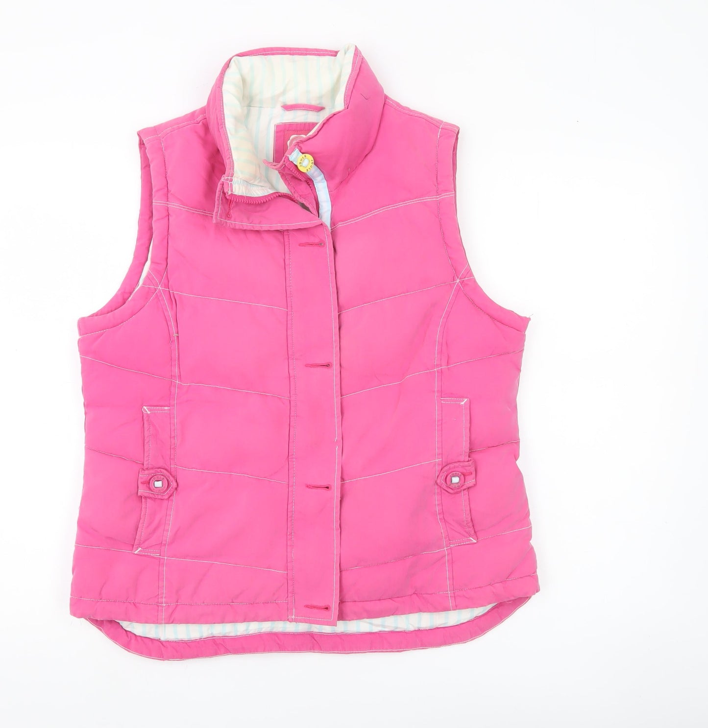 Joules Womens Pink Size 14 Puffer Waistcoat Gilet Casual Outerwear