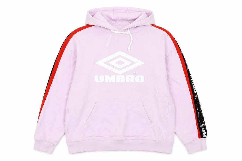 Womens UK L Regular Umbro Pink Pullover Hoodie