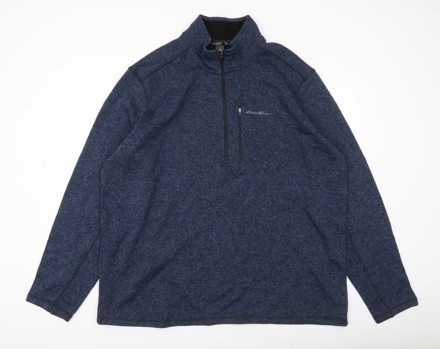 Eddie Bauer Men’s Blue 3XLT Pullover Fleece Sweatshirt Mock Neck