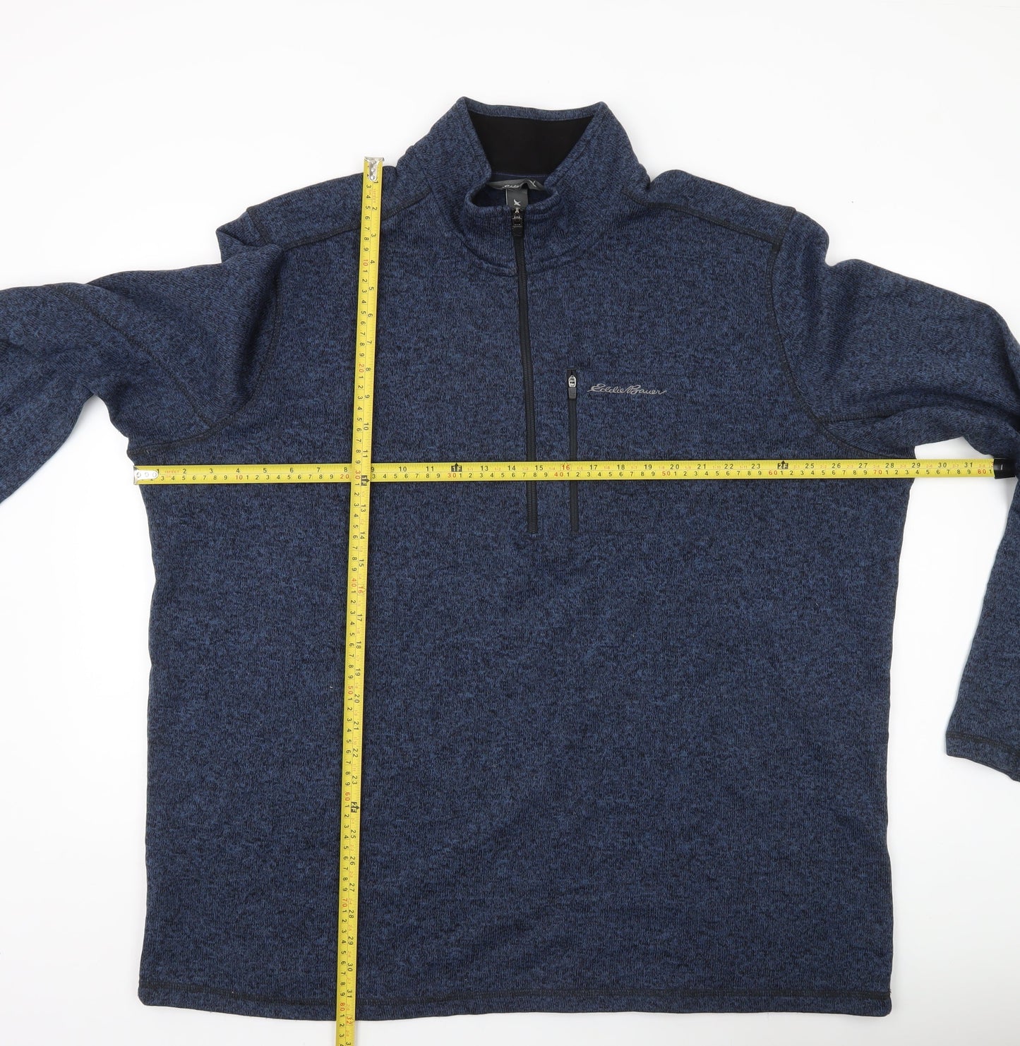 Eddie Bauer Men’s Blue 3XLT Pullover Fleece Sweatshirt Mock Neck
