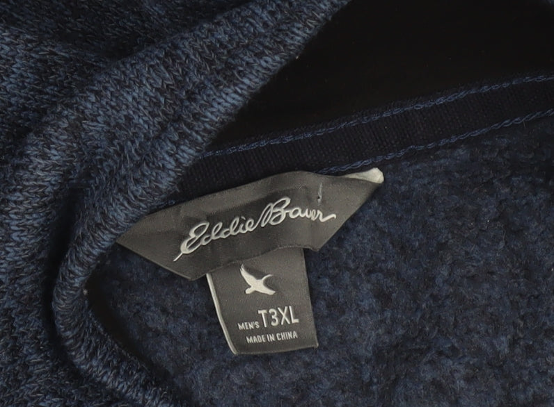 Eddie Bauer Men’s Blue 3XLT Pullover Fleece Sweatshirt Mock Neck