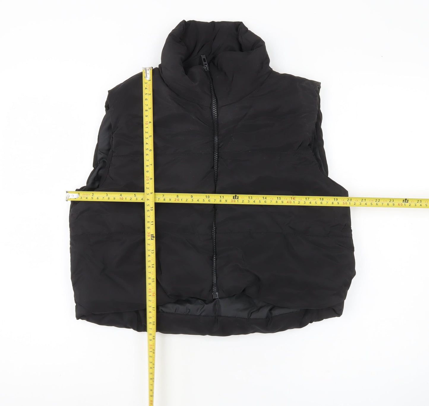 Rising Women’s Black Puffer Waistcoat L Sleeveless Quilted Vest