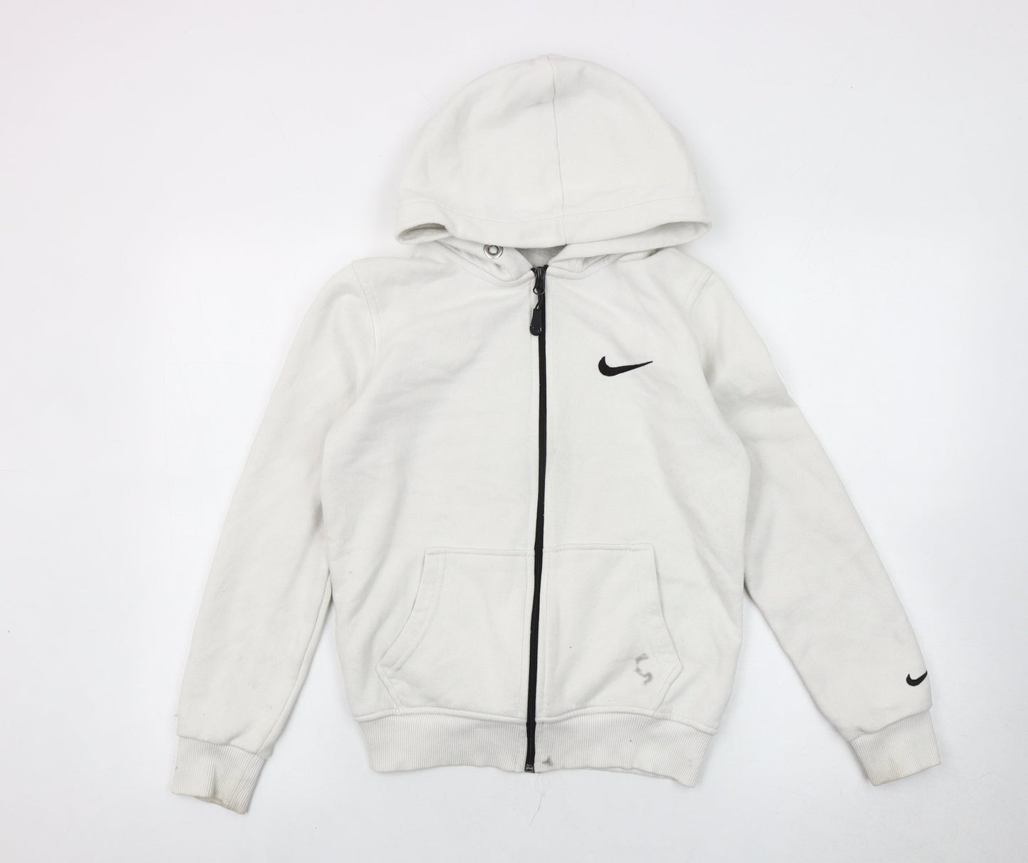 Nike Men’s White Full Zip Hoodie Small Regular Fit