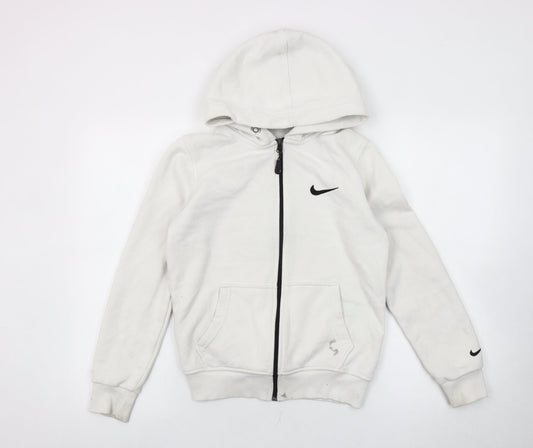 Nike Men’s White Full Zip Hoodie Small Regular Fit