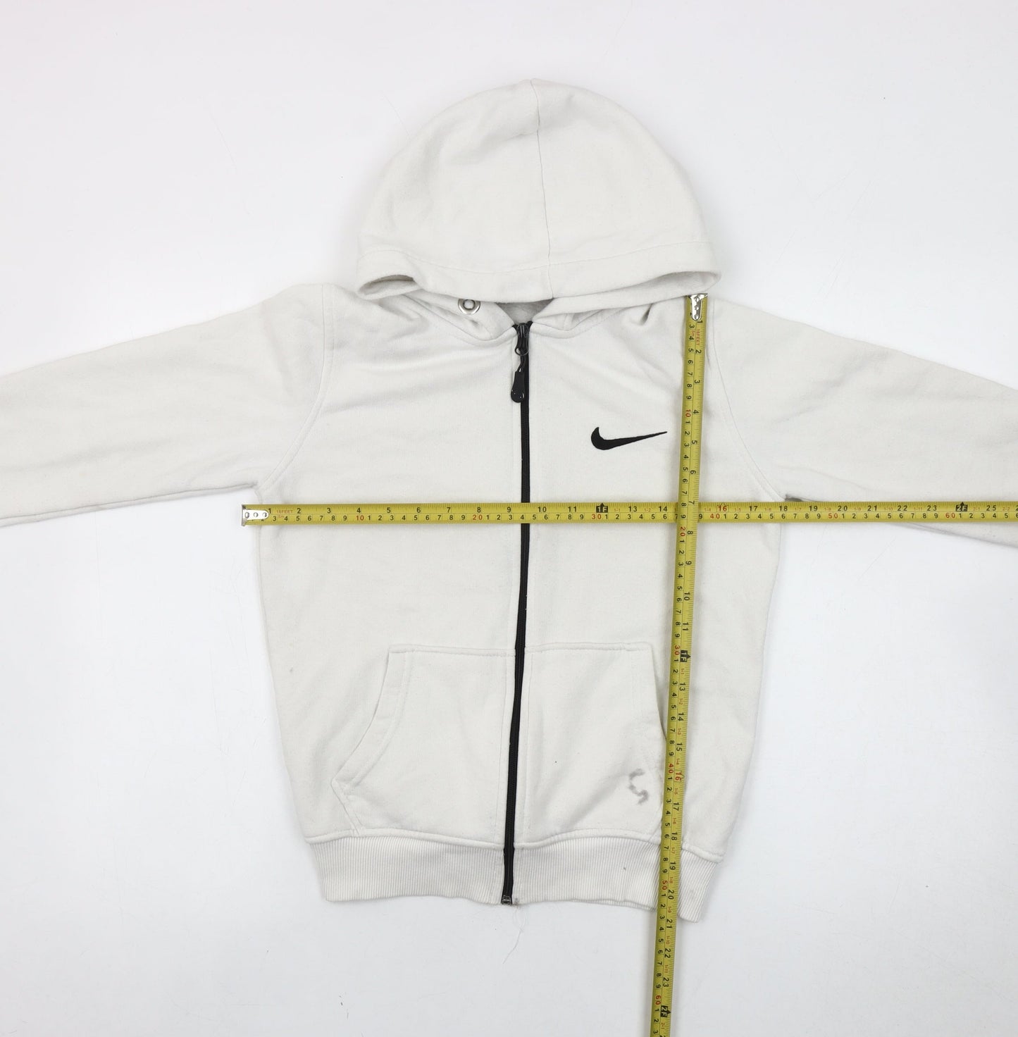 Nike Men’s White Full Zip Hoodie Small Regular Fit