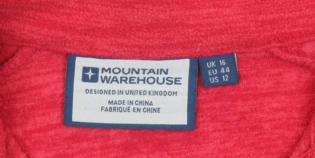 Mountain Warehouse Womens Red Size 16 Pullover Sweatshirt Fleece