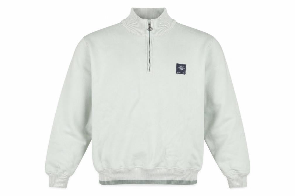Quba & Co Men’s Green Quarter Zip Sweatshirt Size L Mock Neck