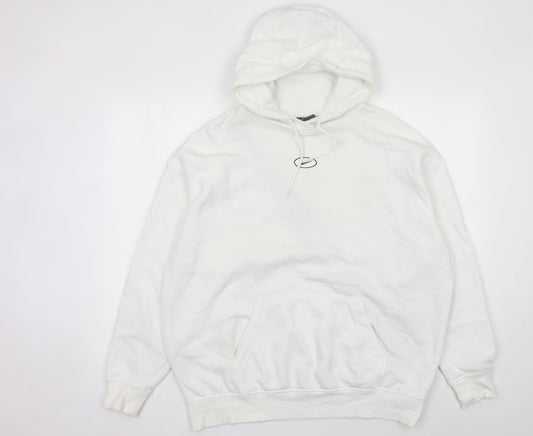 Nike Men’s White XL Pullover Hoodie Embroidered Logo Sportswear