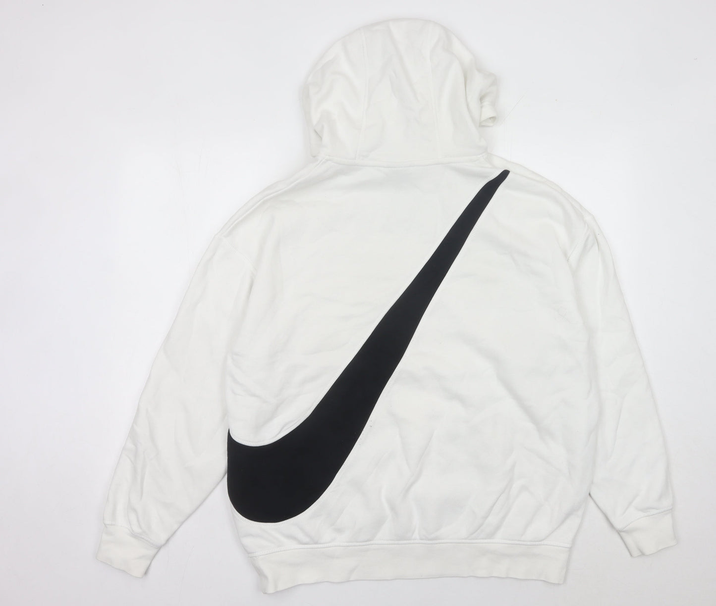 Nike Men’s White XL Pullover Hoodie Embroidered Logo Sportswear