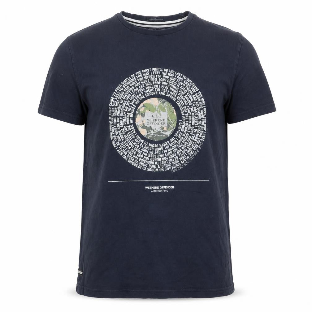 Weekend Offender Men's Navy Blue Graphic Print T-Shirt Size S