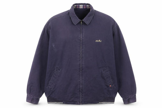 Ellesse Men's Purple Cotton Basic Jacket L Vintage Casual Zip