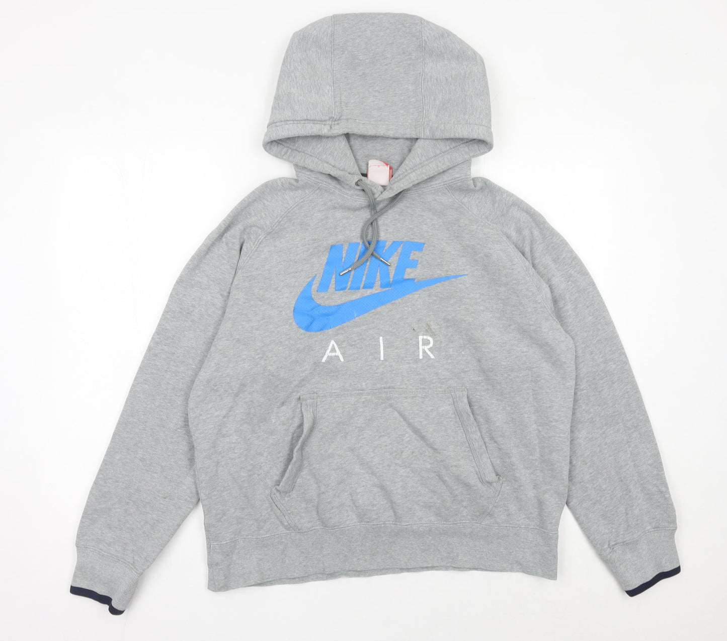 Nike Men’s Grey Pullover Hoodie L Logo Sportswear