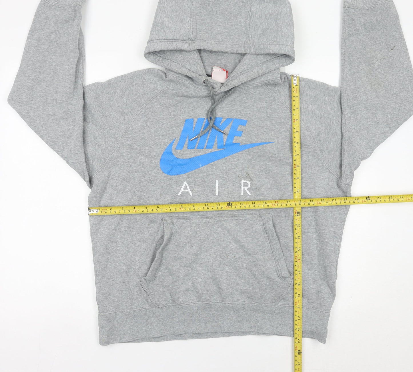 Nike Men’s Grey Pullover Hoodie L Logo Sportswear