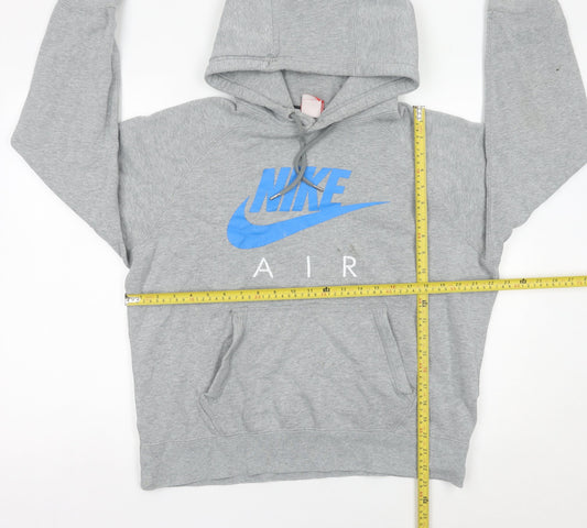 Nike Men’s Grey Pullover Hoodie L Logo Sportswear