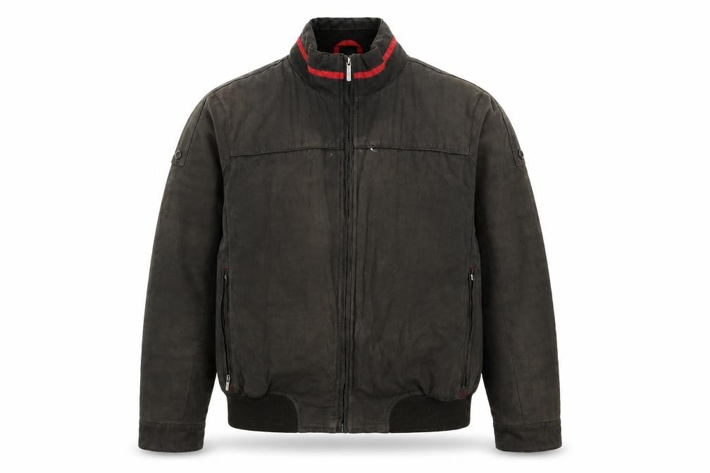 Hardtop Men’s Brown Bomber Jacket Size 48 Full Zip Casual