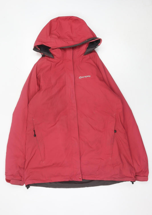 Sprayway Women’s Red 3-in-1 Waterproof Jacket Coat Size 16