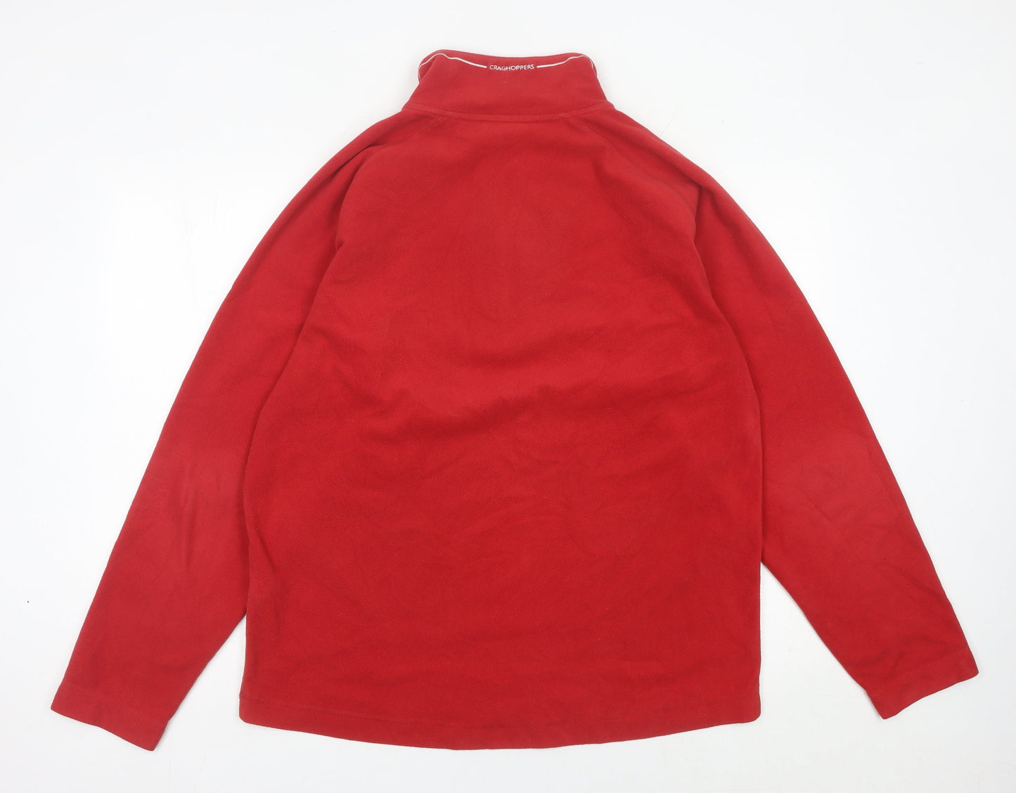 Craghoppers Mens Red Fleece Sweatshirt L Quarter Zip Outdoor Pullover