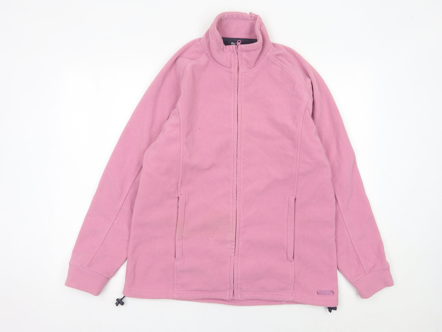 Peter Storm Womens Pink Fleece Jacket Size 16 Full Zip Outdoor