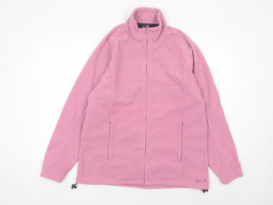 Peter Storm Womens Pink Fleece Jacket Size 16 Full Zip Outdoor