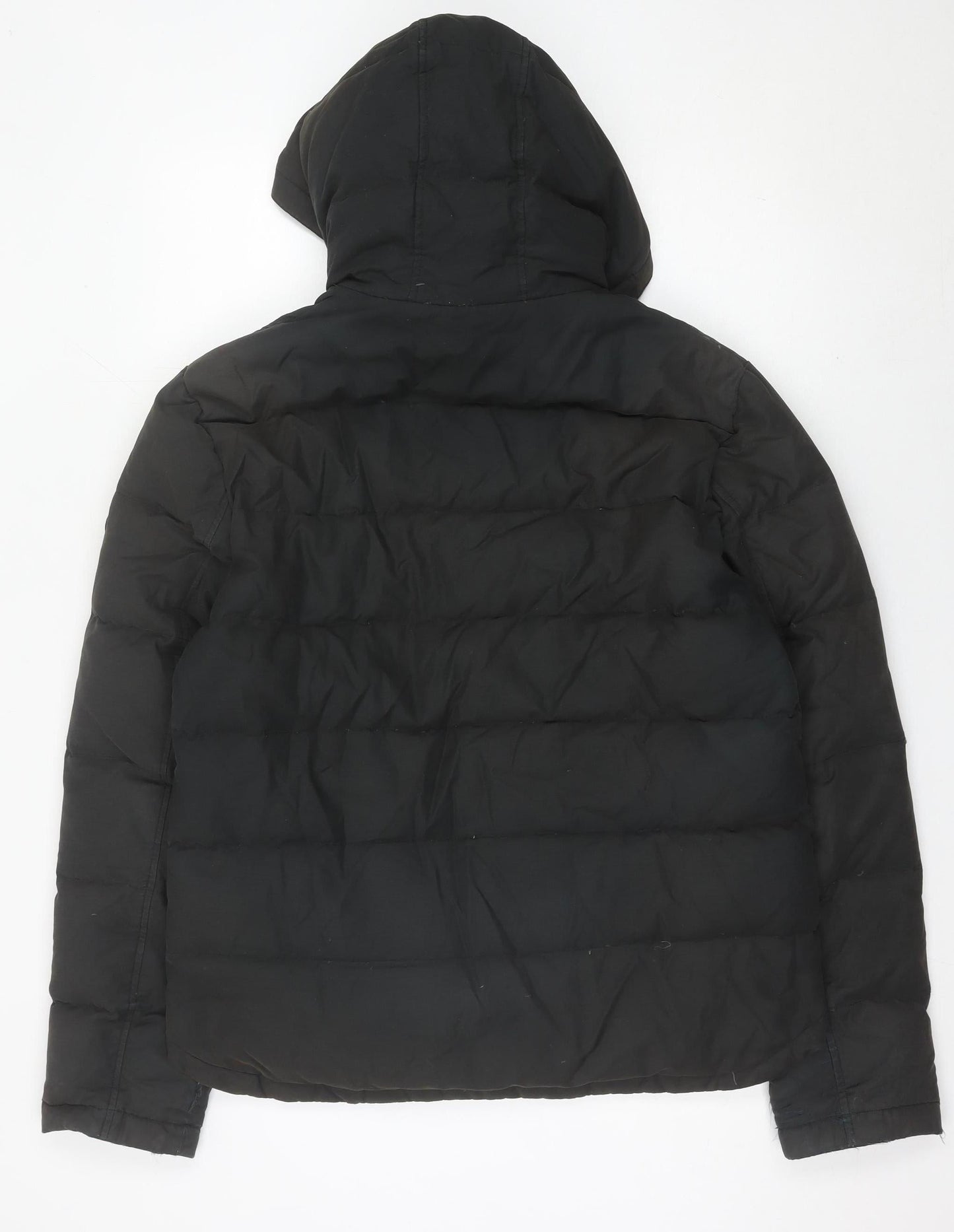 Timberland Men’s Black Puffer Jacket Hooded Size M Regular Fit